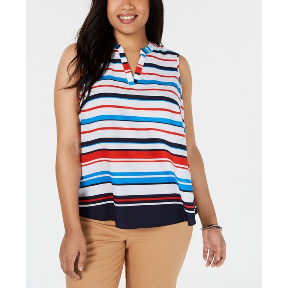 Charter Club Plus Size Striped Top